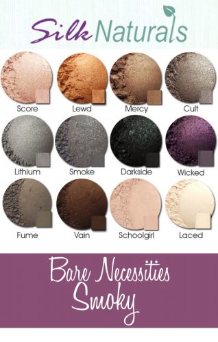 Silk Naturals Bare Necessities Smoky Palette Swatched On Pale Skin