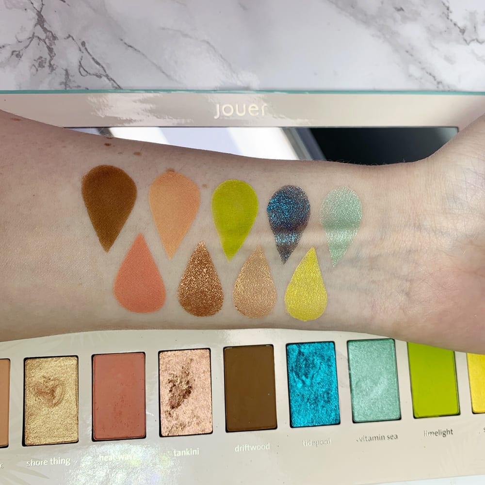 Jouer Tan Lines Eyeshadow Palette Swatches On Fair Skin