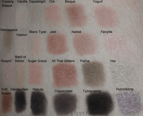 Random MAC Neutrals - Cream, Beige, Brown, Grey Eyeshadow Swatches