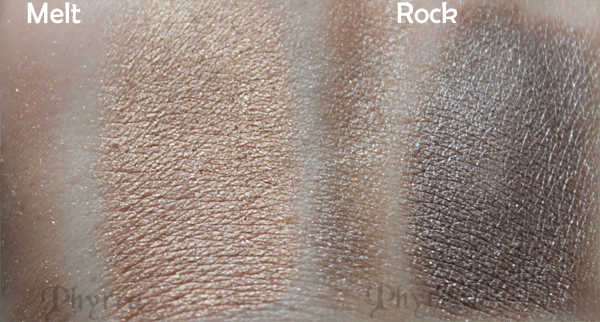 Urban Decay Rock and Melt Swatches