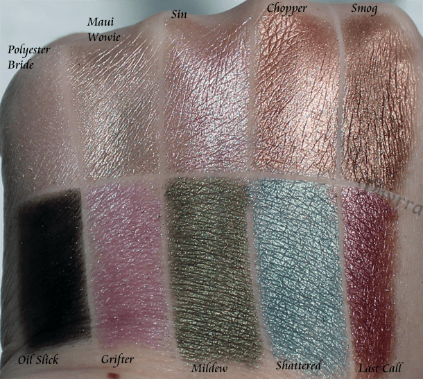 Urban Decay Ammo Palette Swatches