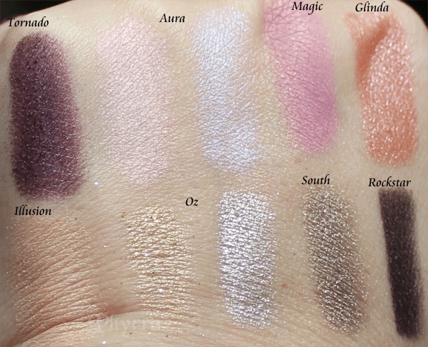 Urban Decay Disney Oz the Great and Powerful the Glinda Palette Swatches and Review