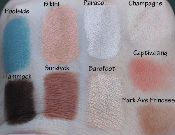 Aqualillies for tarte Amazonian clay waterproof eye and cheek palette swatches and review