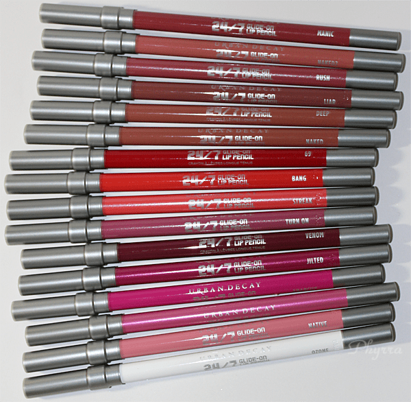 Urban Decay 24/7 Glide-On Lip Pencils Review and Swatches