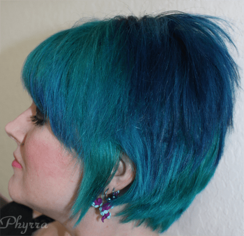 Manic Panic Atomic Turquoise Amplified Cream and After Midnight Blue