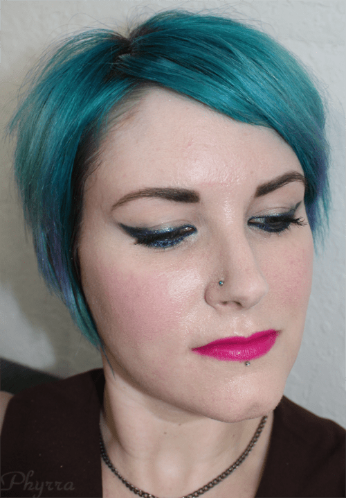 Wearing Urban Decay Revolution Anarchy Lipstick and Too Faced Pretty Rebel Badass