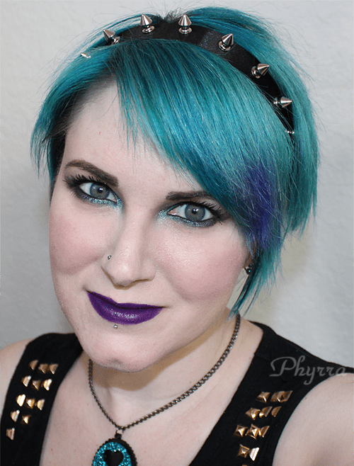 Wearing Purple and Teal Makeup