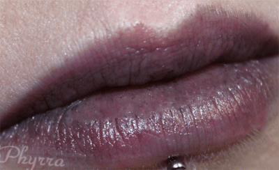 Obsessive Compulsive Cosmetics Lip Tar Custom Mix in Tarred and Batty Lip Swatch
