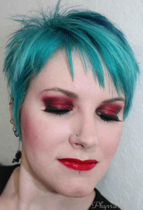 Wearing Sugarpill @#$%! and Dose of Colors Burning Love. See the tutorial.