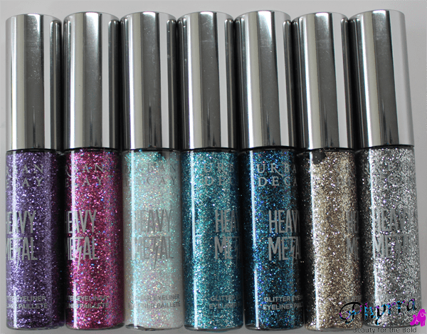 Glam Look with Urban Decay Heavy Glitter Eyeliners