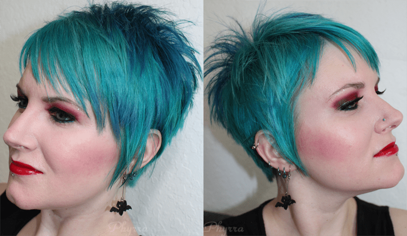 September 2013 Short Spiky Blue Pixie Cut - Phyrra