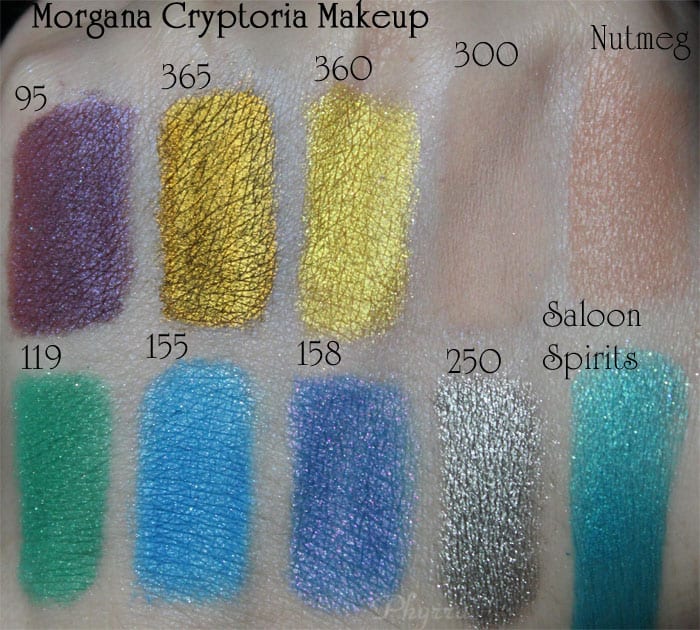 Morgana Cryptoria Eyeshadows and Lipsticks Review