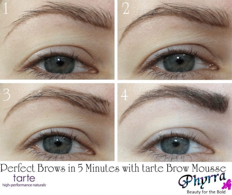 Eyebrow Tutorial with tarte brow mousse