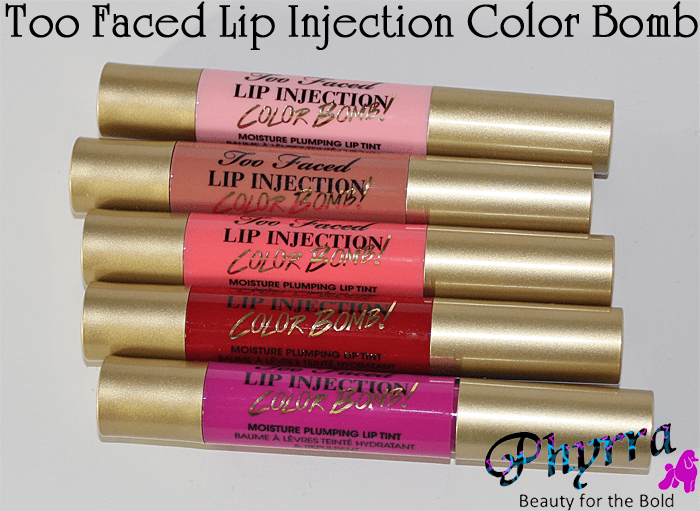 Too Faced Lip Injection Color Bomb review, swatches, video