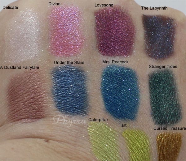 The Chequered Lily Apothecary Reiew, Swatches