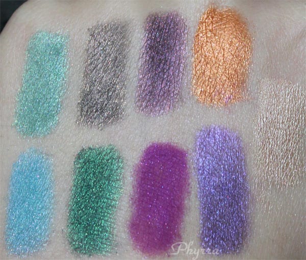 Glamour Doll Eyes eyeshadows, swatches, review