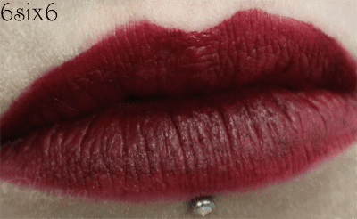 Melt Cosmetics 6six6 lipstick swatch