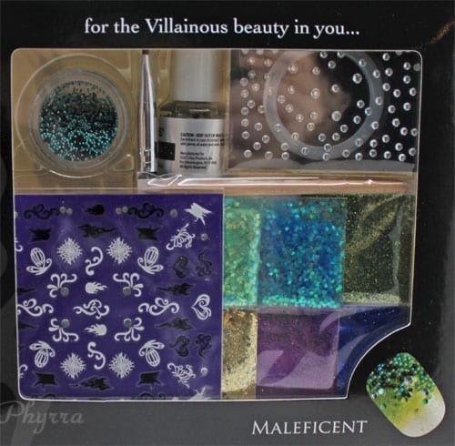 Disney Villains Maleficent Nail Art Kit Contents