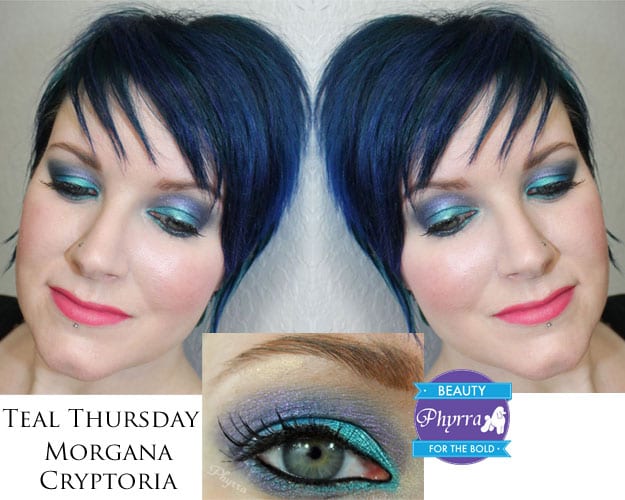 Teal Thursday Morgana Cryptoria Dr. Who Weeping Angels Don't Blink Makeup Eyeshadow Tutorial