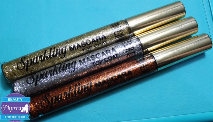 Milani Sparkling Top Coat Mascaras Review, Swatches
