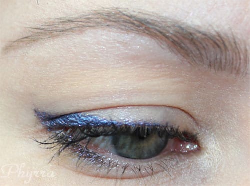 Wearing Ether at the outer lower lash line