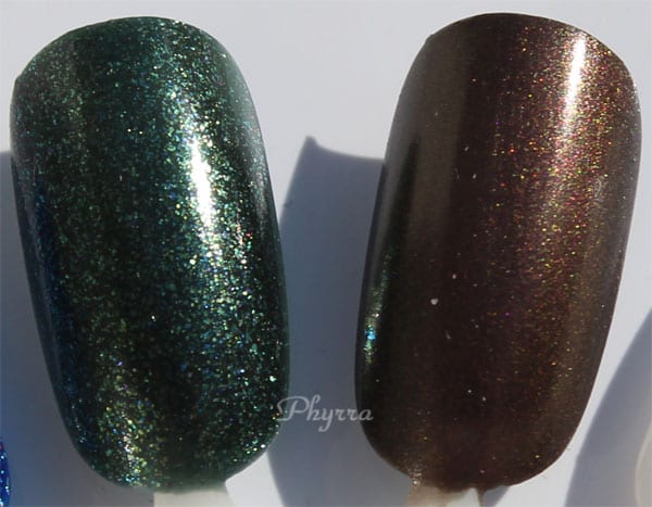 Urban Decay Nail Color Holiday 2013 Zodiac Blackheart Swatches, Review