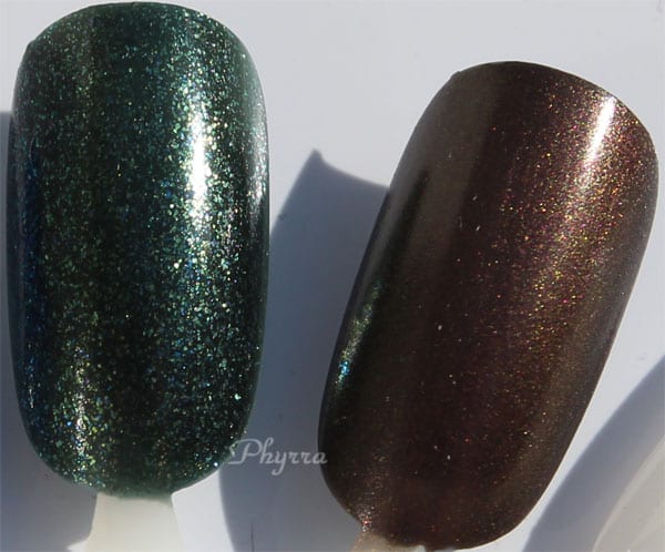 Urban Decay Nail Color Holiday 2013 Zodiac Blackheart Swatches, Review