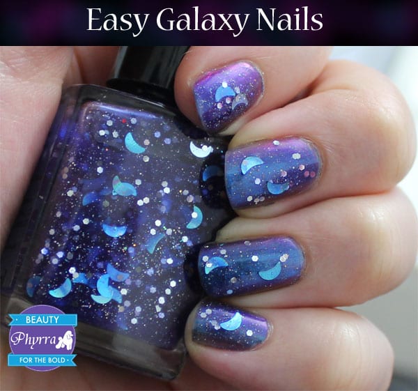 Teal Thursday Easy Galaxy Nails