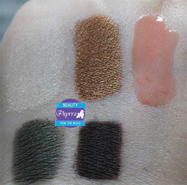Red Apple Lipstick Green Prosperity Vegan Palette Buttercream Lucky Penny Olive this color Espresso Fuzzy Navel Swatches Review