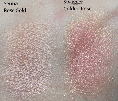 Senna Rose Gold Swagger Golden Rose Swatches review