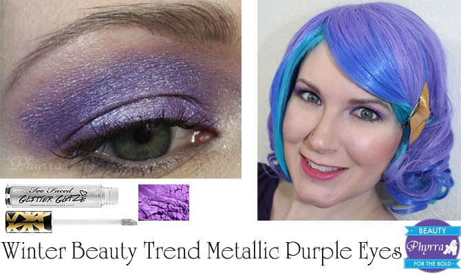 Winter Beauty Trend Metallic Purple Eyes