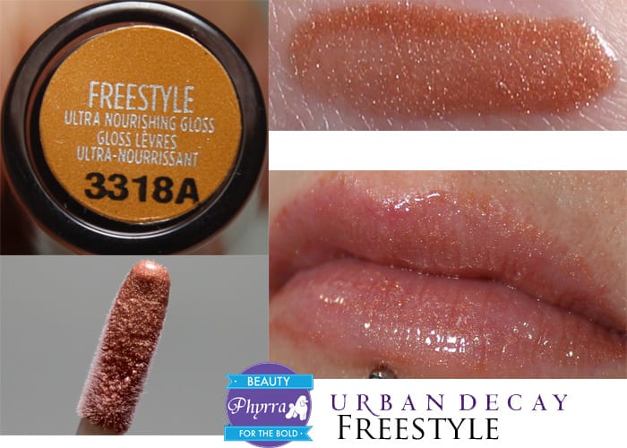 Urban Decay Naked Ultra Nourishing Lipgloss Freestyle Swatch Review