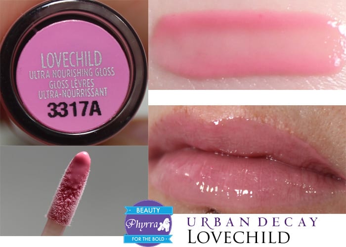 Urban Decay Naked Ultra Nourishing Lipgloss Lovechild Swatch Review