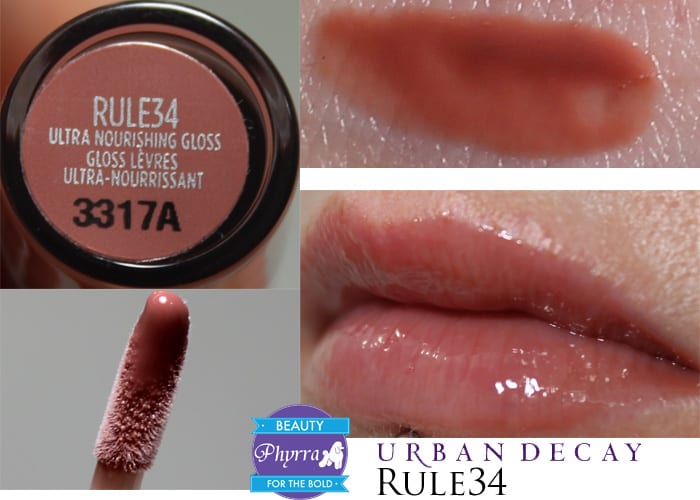 Urban Decay Naked Ultra Nourishing Lipgloss Rule34 Swatch Review