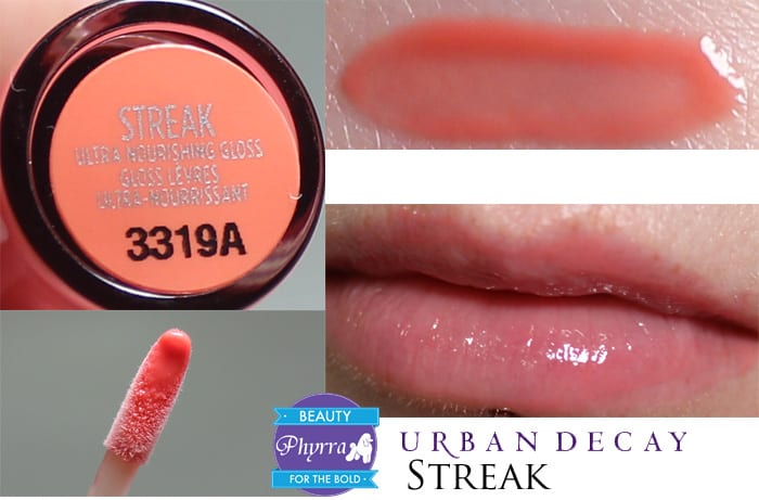 Urban Decay Naked Ultra Nourishing Lipgloss Streak Swatch Review