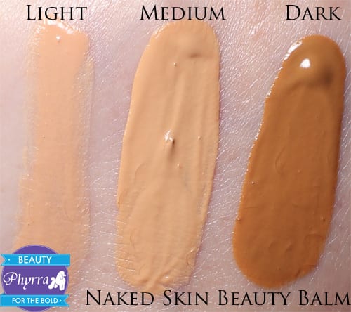 Urban Decay Naked Skin Beauty Balm Naked Light, Medium, Dark, Swatches, Review