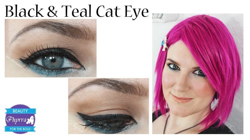 Black and Teal Cat Eye Tutorial