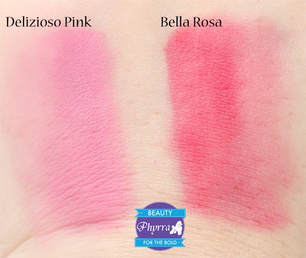 Milani Bella Rosa, Delizioso Pink Blushes Swatches Review