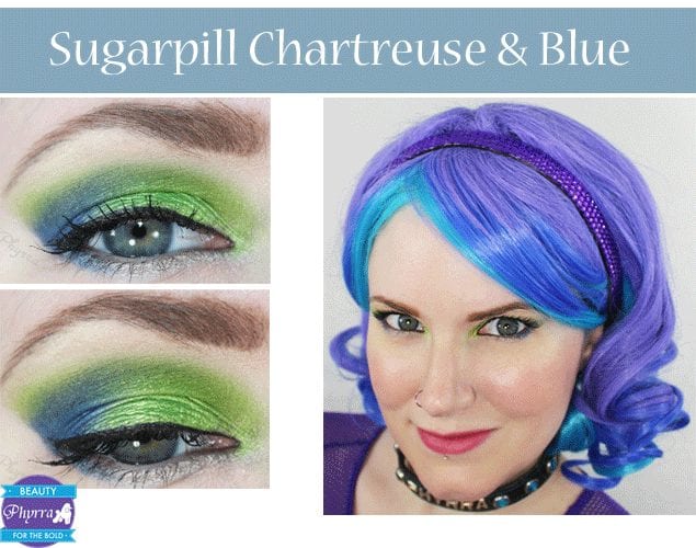 Sugarpill Chartreuse and Blue Tutorial