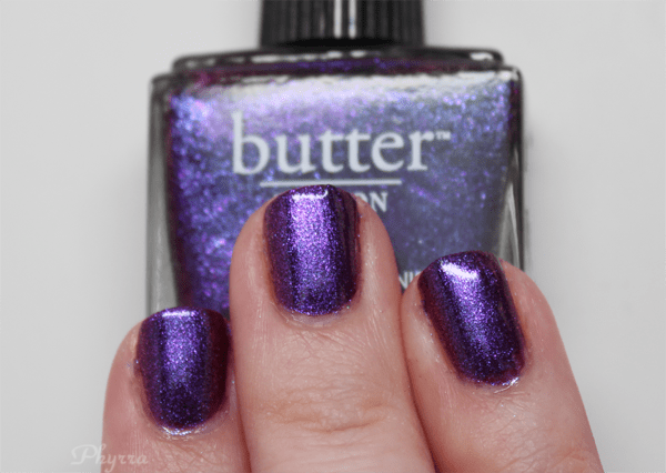 butter LONDON Stroppy purple nail polish mani