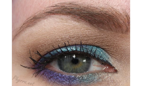 Teal Blue and Purple Eyeshadow