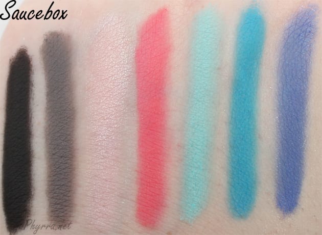 Saucebox Eyeshadow Swatches