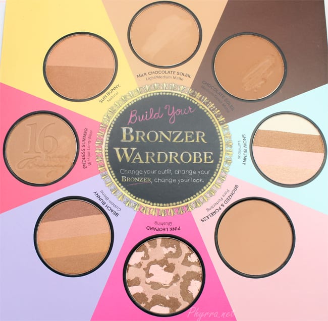 Too Faced Bronzers Swatches Review