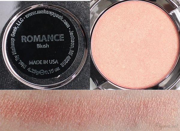 Makeup Geek Romance Swatches Review