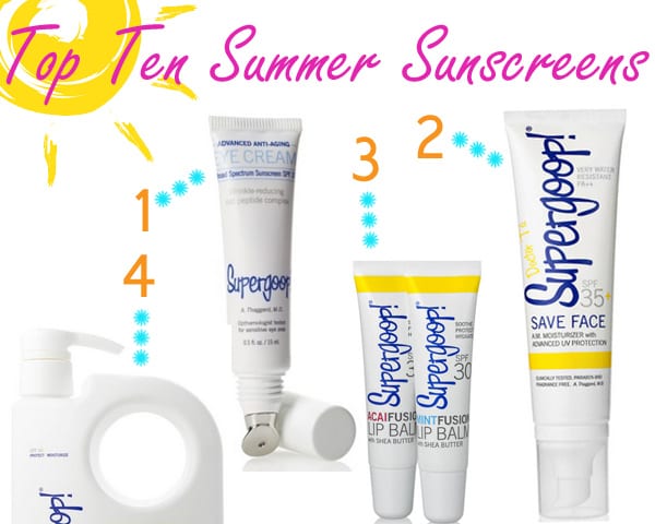 Top Ten Summer Sunscreens