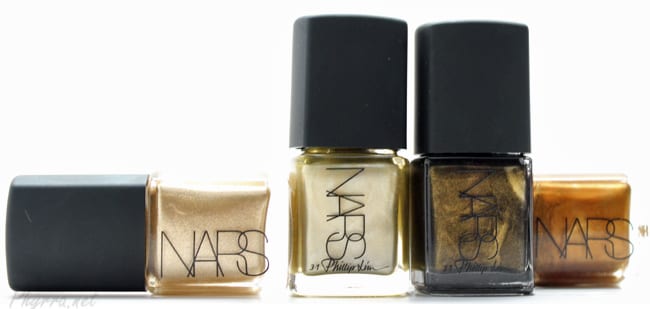 NARS Milos, Gold Viper, Insidious, Desperado