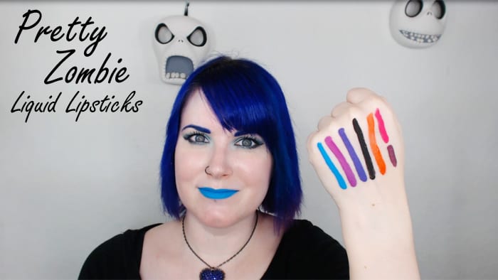 Pretty Zombie Cosmetics Liquid Lipsticks Review Video Swatches