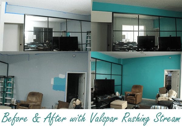 Before and After with Valspar Rushing Stream