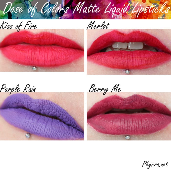 Dose of Colors Matte Liquid Lipsticks Review