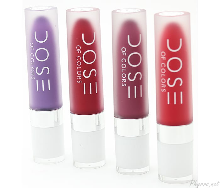 Dose of Colors Matte Liquid Lipsticks Comparison